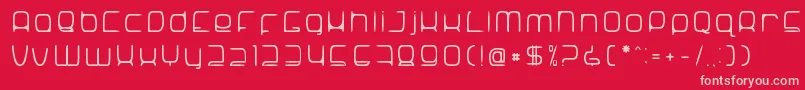 Шрифт SNoRG 002 erc – розовые шрифты на красном фоне