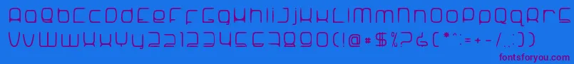 SNoRG 002 erc Font – Purple Fonts on Blue Background