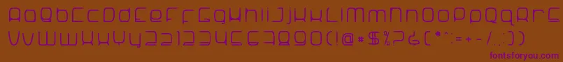 SNoRG 002 erc Font – Purple Fonts on Brown Background