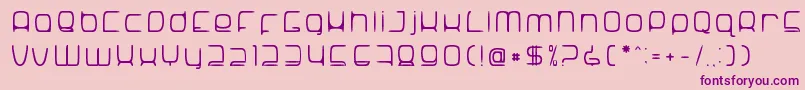 SNoRG 002 erc-Schriftart – Violette Schriften auf rosa Hintergrund