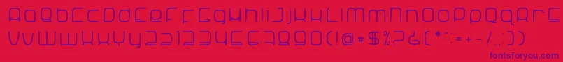 SNoRG 002 erc Font – Purple Fonts on Red Background