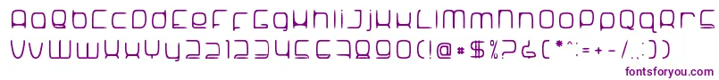SNoRG 002 erc Font – Purple Fonts on White Background