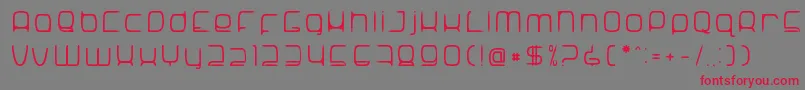 Шрифт SNoRG 002 erc – красные шрифты на сером фоне