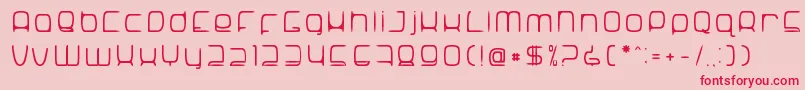 SNoRG 002 erc-Schriftart – Rote Schriften auf rosa Hintergrund