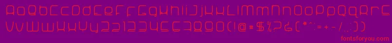 SNoRG 002 erc-Schriftart – Rote Schriften auf violettem Hintergrund