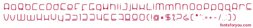 SNoRG 002 erc Font – Red Fonts on White Background
