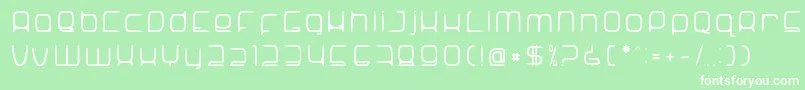 Шрифт SNoRG 002 erc – белые шрифты на зелёном фоне