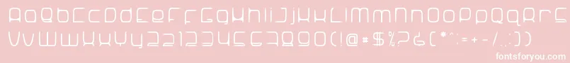 SNoRG 002 erc-Schriftart – Weiße Schriften auf rosa Hintergrund