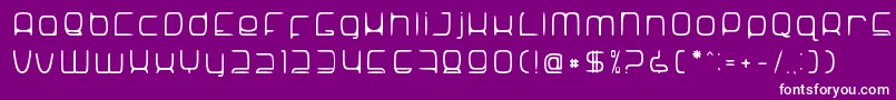 SNoRG 002 erc Font – White Fonts on Purple Background