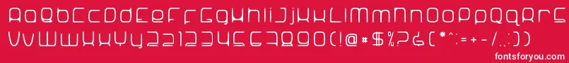Шрифт SNoRG 002 erc – белые шрифты на красном фоне