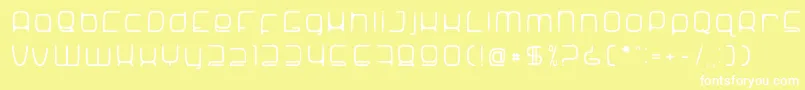 Шрифт SNoRG 002 erc – белые шрифты на жёлтом фоне