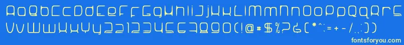 SNoRG 002 erc Font – Yellow Fonts on Blue Background