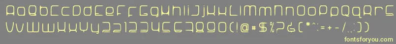 SNoRG 002 erc-Schriftart – Gelbe Schriften auf grauem Hintergrund
