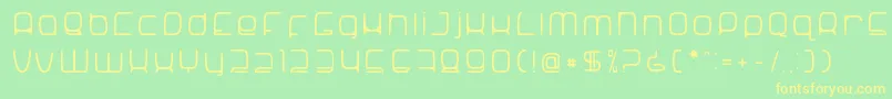 SNoRG 002 erc-Schriftart – Gelbe Schriften auf grünem Hintergrund