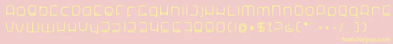 SNoRG 002 erc-Schriftart – Gelbe Schriften auf rosa Hintergrund