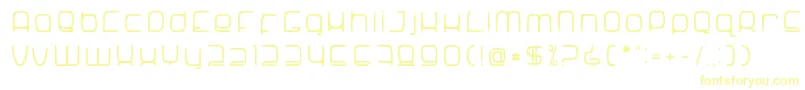 Шрифт SNoRG 002 erc – жёлтые шрифты на белом фоне
