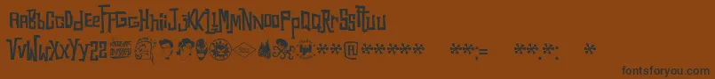 Snorks Font – Black Fonts on Brown Background