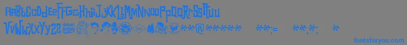 Snorks Font – Blue Fonts on Gray Background