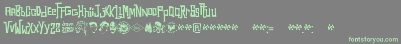 Snorks Font – Green Fonts on Gray Background