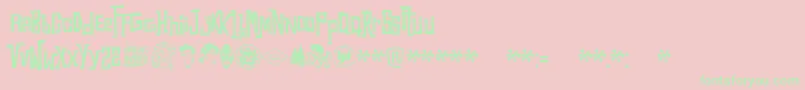 Snorks Font – Green Fonts on Pink Background