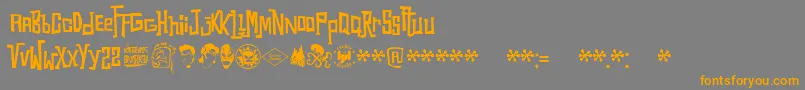 Snorks Font – Orange Fonts on Gray Background