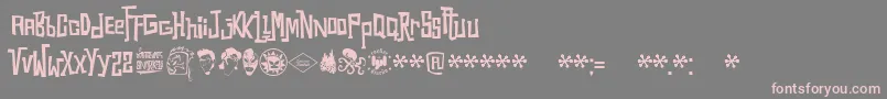 Snorks Font – Pink Fonts on Gray Background