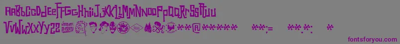 Snorks Font – Purple Fonts on Gray Background