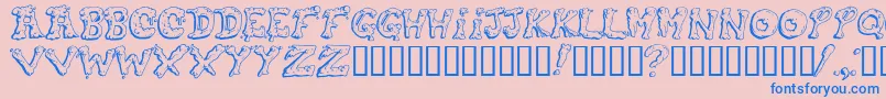 SNOT     Font – Blue Fonts on Pink Background