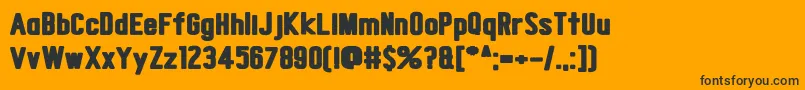 Snow Deep Font – Black Fonts on Orange Background