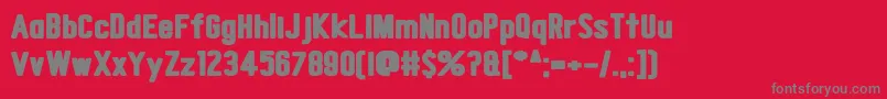 Snow Deep Font – Gray Fonts on Red Background