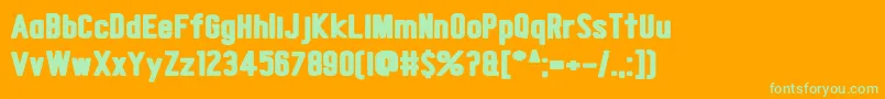 Snow Deep Font – Green Fonts on Orange Background