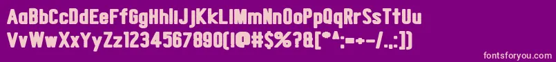 Snow Deep Font – Pink Fonts on Purple Background