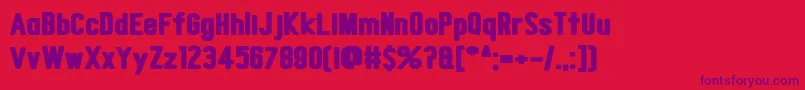 Snow Deep Font – Purple Fonts on Red Background