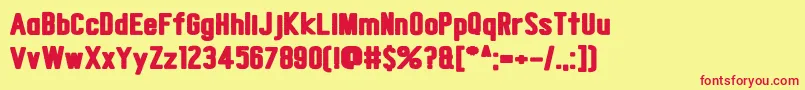 Snow Deep Font – Red Fonts on Yellow Background