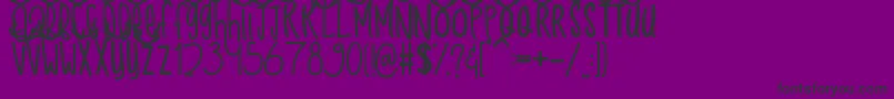 Czcionka Snow Deer – czarne czcionki na fioletowym tle