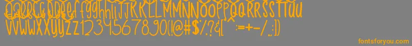 Snow Deer Font – Orange Fonts on Gray Background