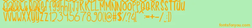 More about Snow Deer Font Snow Deer Font – Orange Fonts on Green Background