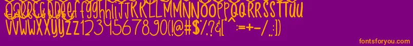 Snow Deer Font – Orange Fonts on Purple Background