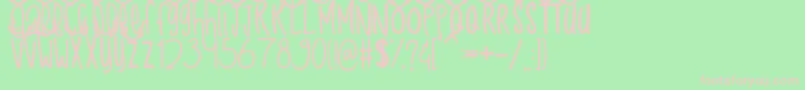 Snow Deer Font – Pink Fonts on Green Background