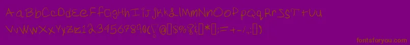 Yoo Font – Brown Fonts on Purple Background