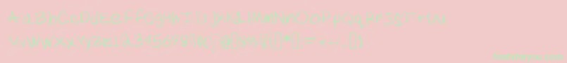 Yoo Font – Green Fonts on Pink Background