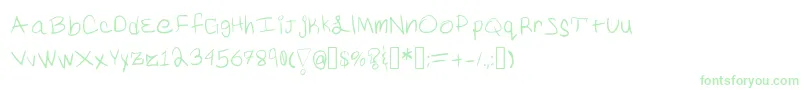 フォントYoo – 白い背景に緑のフォント