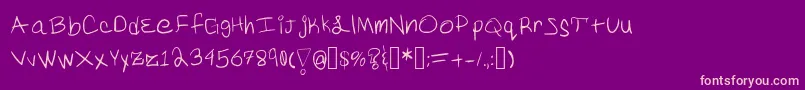Yoo Font – Pink Fonts on Purple Background
