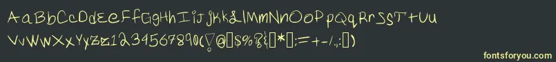 Yoo Font – Yellow Fonts on Black Background