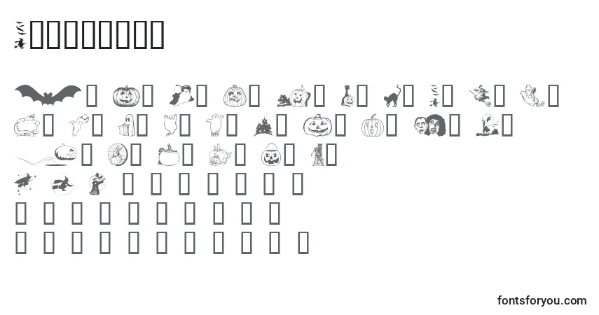 Schriftart Helloween – Alphabet, Zahlen, spezielle Symbole