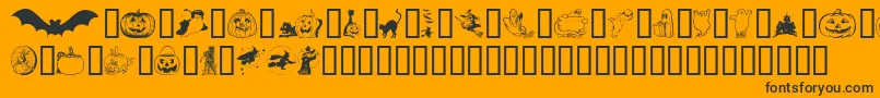 Helloween Font – Black Fonts on Orange Background