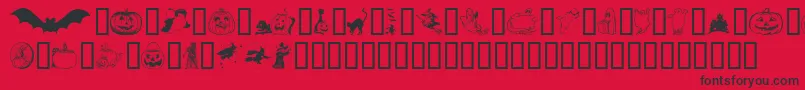 fuente Helloween – Fuentes Negras Sobre Fondo Rojo