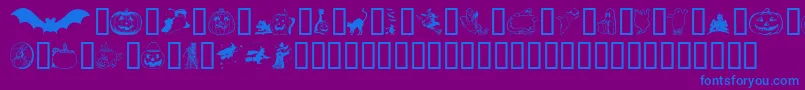 Helloweenフォントについての詳細 フォントHelloween – 紫色の背景に青い文字