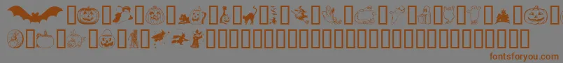 Helloween Font – Brown Fonts on Gray Background