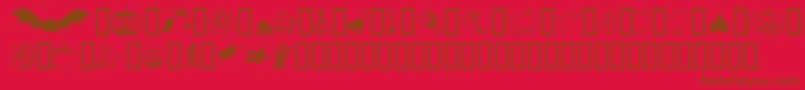 Helloween Font – Brown Fonts on Red Background